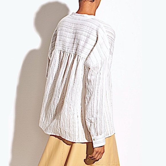 Vince Drape Striped Pullover Blouse Size S - Picture 2 of 11